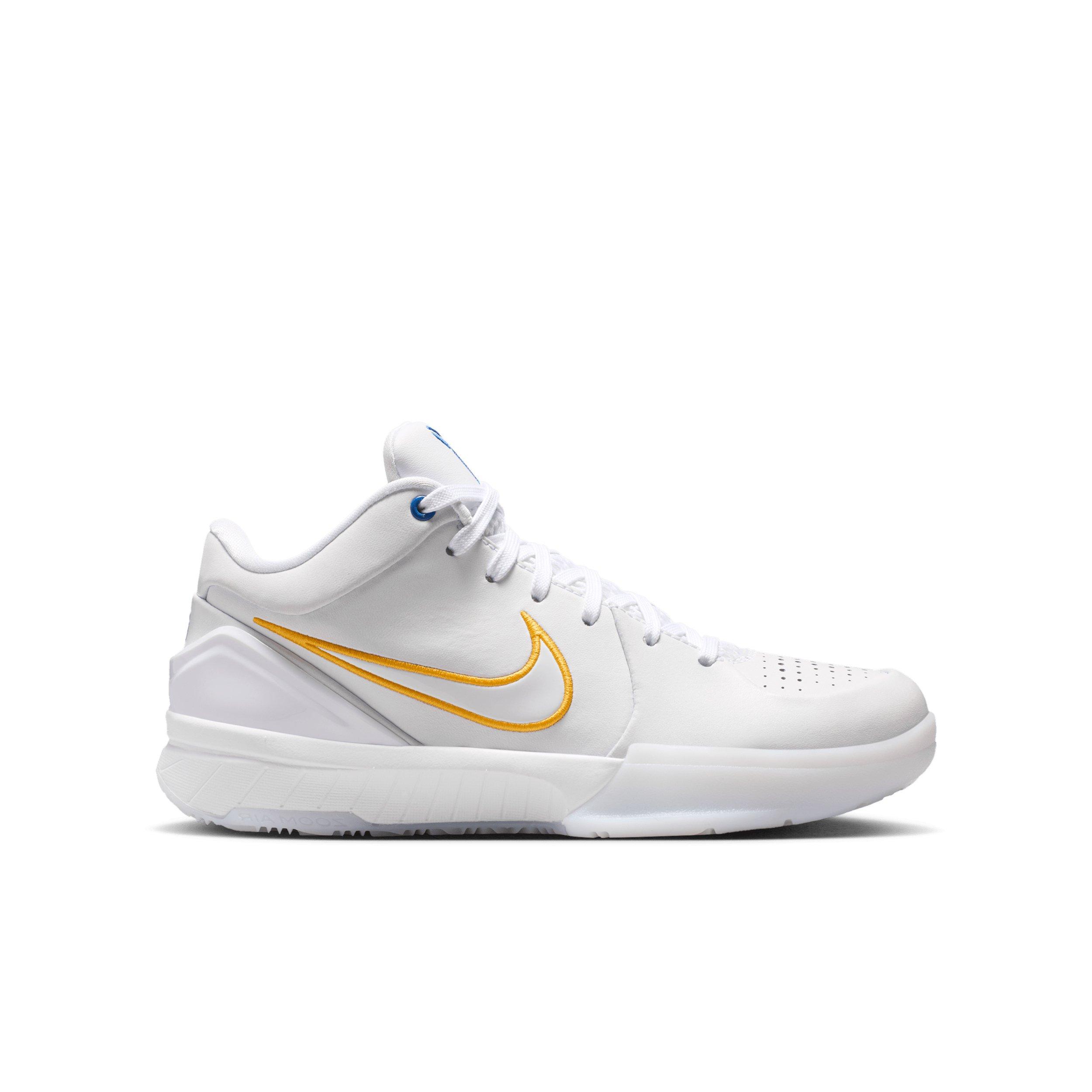 Nike Kobe IV Draft Pack "White" Grade School Kids' Basketball Shoe - WHITE